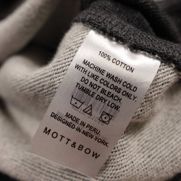 Mott & Bow Hooper French Terry Crewneck Sweatshirt Men’s Size M Charcoal Gray - Picture 7 of 9